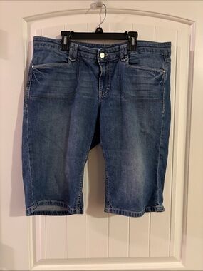 White House Black Market Women's Midwash Blue Denim Jean Shorts